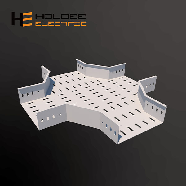 HORIZONTAL CROSS BEND OF PERFORATED CABLE TRAY