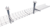 HE Wire Mesh Cable Tray 50mm Height For Cable Management
